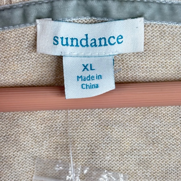 NWT Sundance Meadow Dreams Cardigan XL Embroidered Beige Floral Minimalist Boho - Picture 6 of 11